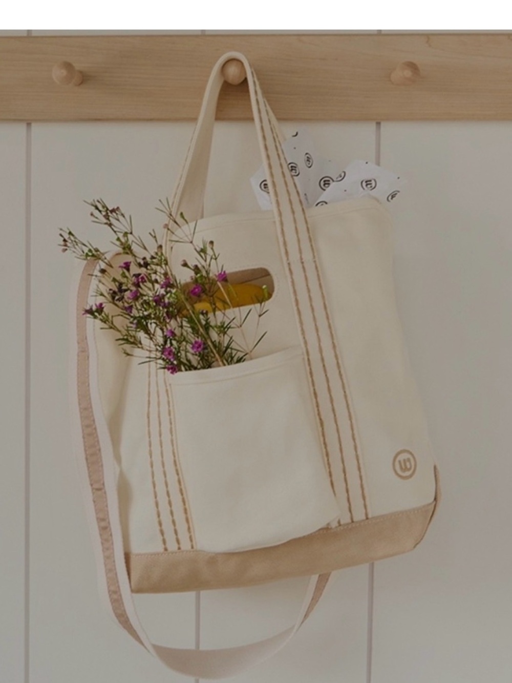 Wantable shopper tote with crossbody strap